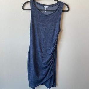 Heather navy blue tank body con